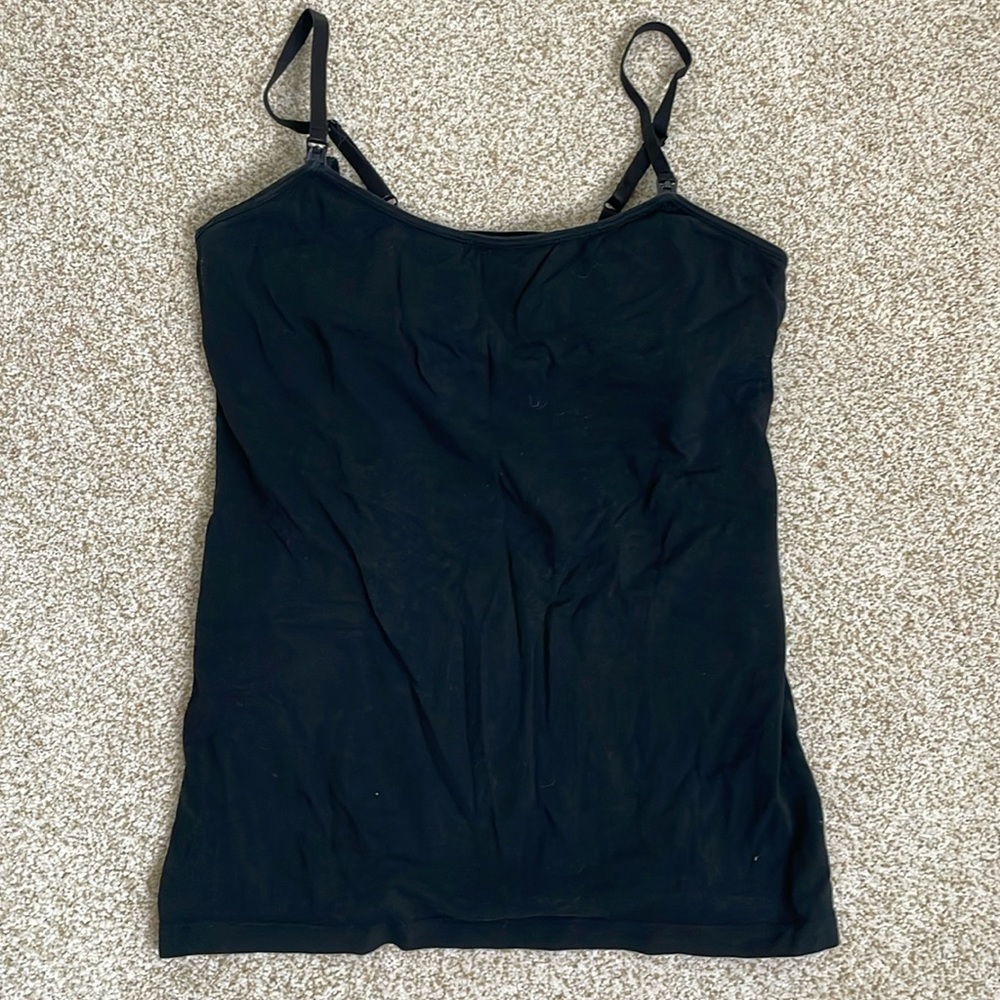 Motherhood Maternity Nursing Tank Top SMALL Black